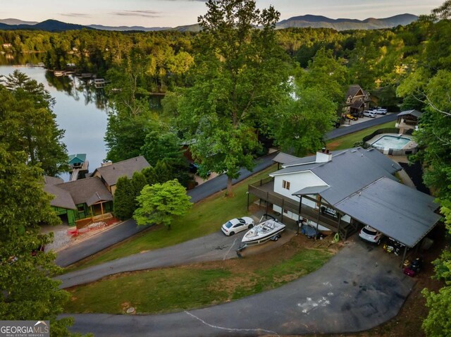 138 Mccombs Dr Unit 7, Blairsville, GA 30512 - aerial view at dusk of a water and mountain view and a forest view