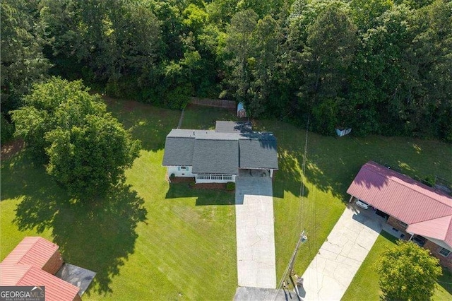 view from above of property