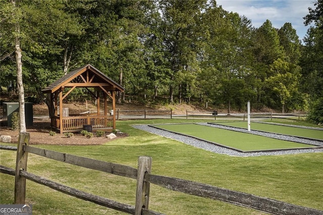 view of home's community with a gazebo