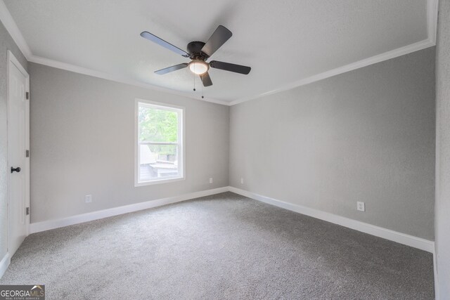 11 Cloverhurst Dr, Toccoa, GA 30577 - unfurnished room featuring crown molding, baseboards, a ceiling fan, and carpet
