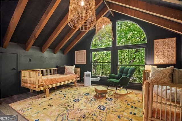 bedroom with wood finished floors