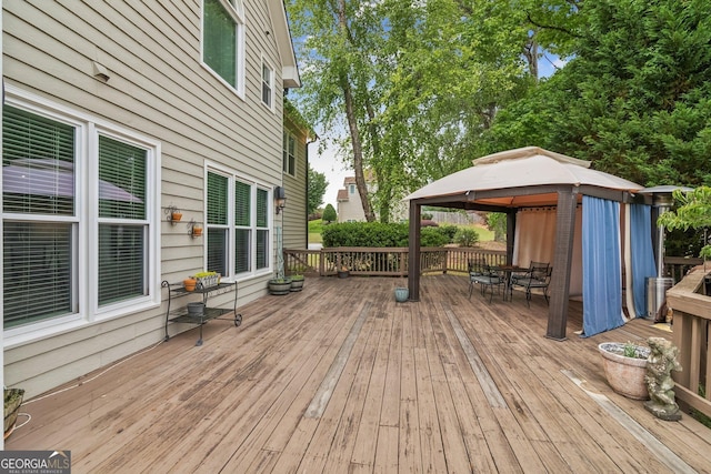 840 Yosemite Dr, Suwanee, GA 30024 - deck with a gazebo and outdoor dining space