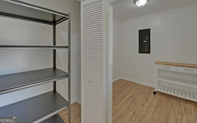 storage area featuring electric panel