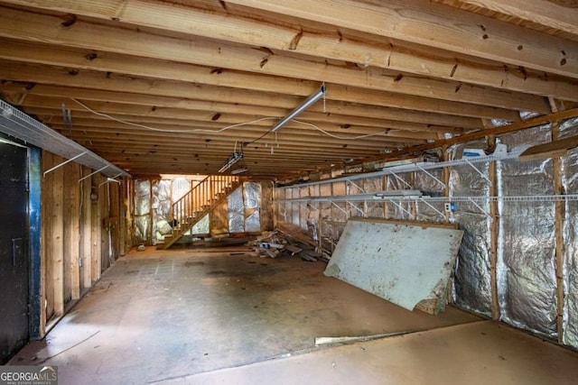 view of basement
