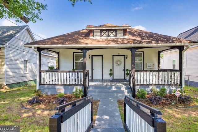 11 Poplar St, Porterdale, GA 30014 - view of front of property featuring a porch