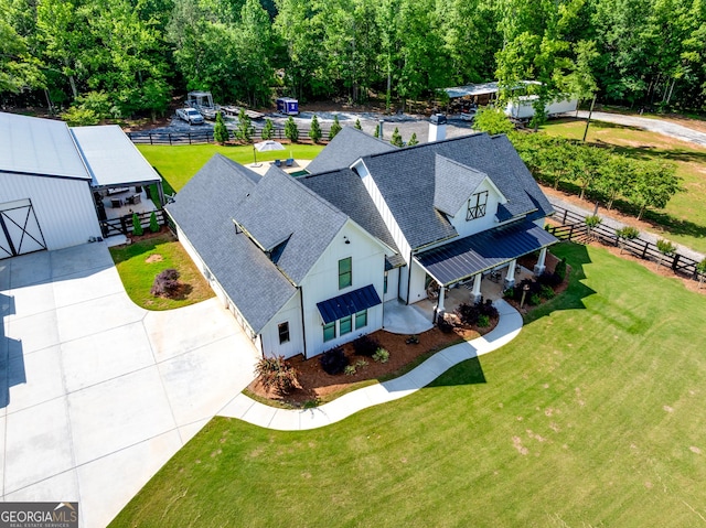 view from above of property