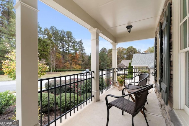 view of balcony
