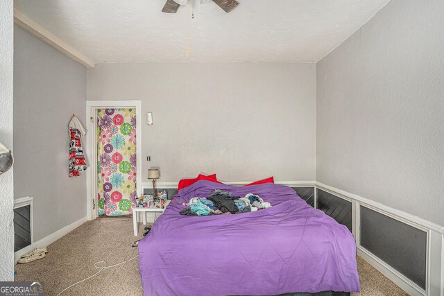 2249 Jackson Lake Rd, Mansfield, GA 30055 - bedroom with carpet flooring, a ceiling fan, and baseboards