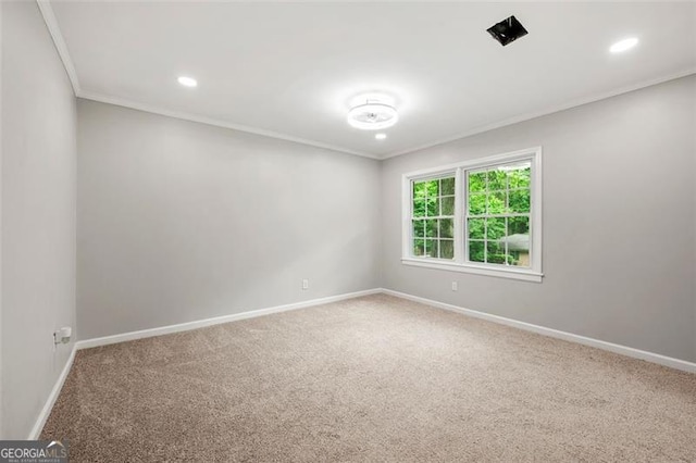 2828 Cloverhurst, Atlanta, GA 30344 - carpeted spare room featuring crown molding, baseboards, and recessed lighting