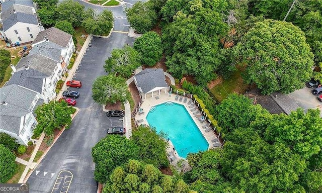 1135 Kilmington Ct, Alpharetta, GA 30009 - aerial overview of property's location with a pool