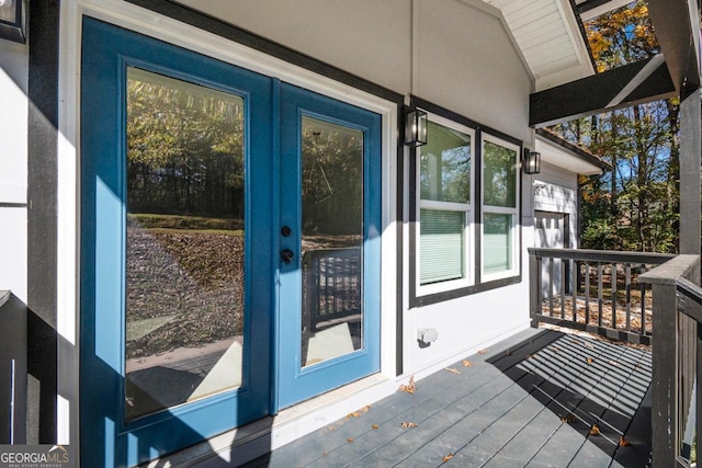 7428 Mockingbird Trl, Riverdale, GA 30274 - entrance to property featuring french doors and a porch