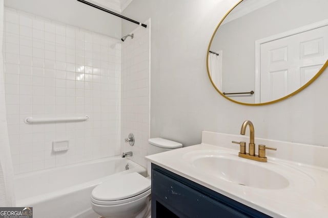 610 Golden Meadows Ln, Suwanee, GA 30024 - full bath featuring vanity, toilet, and shower / tub combo