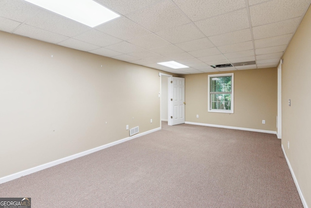 610 Golden Meadows Ln, Suwanee, GA 30024 - carpeted spare room featuring a drop ceiling and baseboards