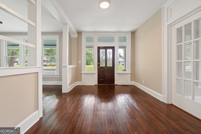 409 N Jefferson Ave, Eatonton, GA 31024 - entrance foyer featuring hardwood / wood-style flooring and baseboards
