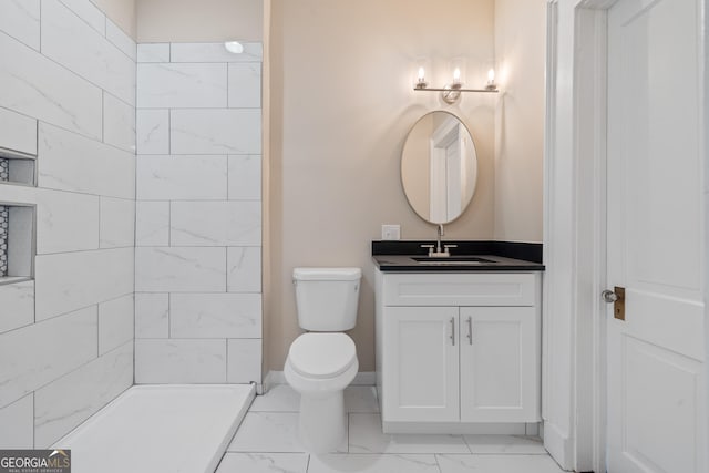 409 N Jefferson Ave, Eatonton, GA 31024 - bathroom with marble finish floors and vanity