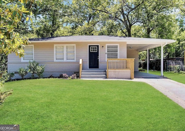 250 Glenrose Cir SW, Atlanta, GA 30354 - view of front of property featuring asphalt driveway, a carport, and covered porch