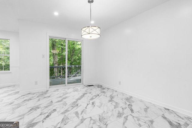 118 Greentree Pkwy, Macon, GA 31220 - spare room with recessed lighting and light marble finish floors