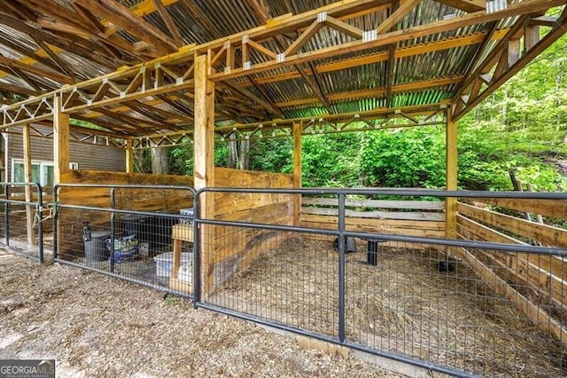 view of stable