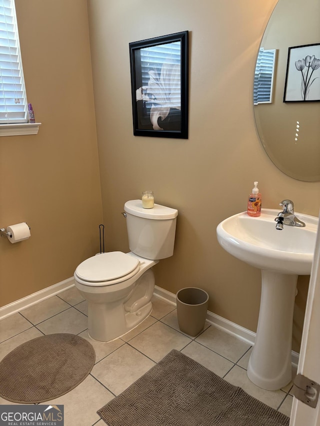 124 Somersby Blvd, Pooler, GA 31322 - bathroom with toilet, tile patterned flooring, and baseboards
