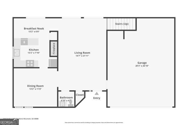 5362 Kelleys Mill Cir, Stone Mountain, GA 30088 - view of floor plan / room layout