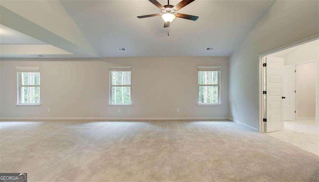 120 Cooper Cv W Lot 60, Fayetteville, GA 30214 - carpeted spare room with lofted ceiling, plenty of natural light, and a ceiling fan