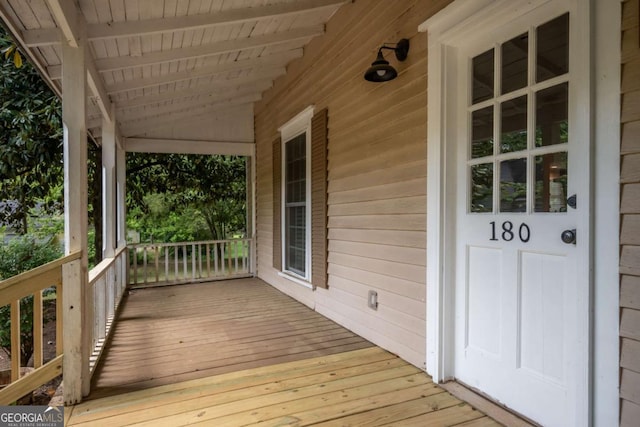 180 Cross St, Maysville, GA 30558 - wooden deck with a porch