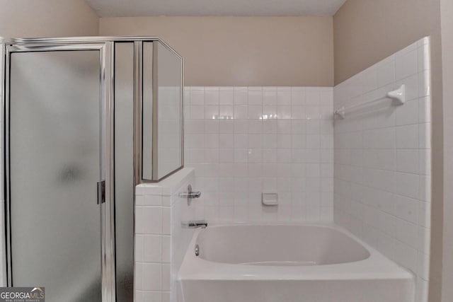 3500 Sweetwater Rd Unit 522, Duluth, GA 30096 - full bathroom with an enclosed shower and a tub to relax in