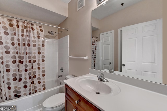 3500 Sweetwater Rd Unit 522, Duluth, GA 30096 - bathroom featuring vanity, shower / bath combo, and toilet
