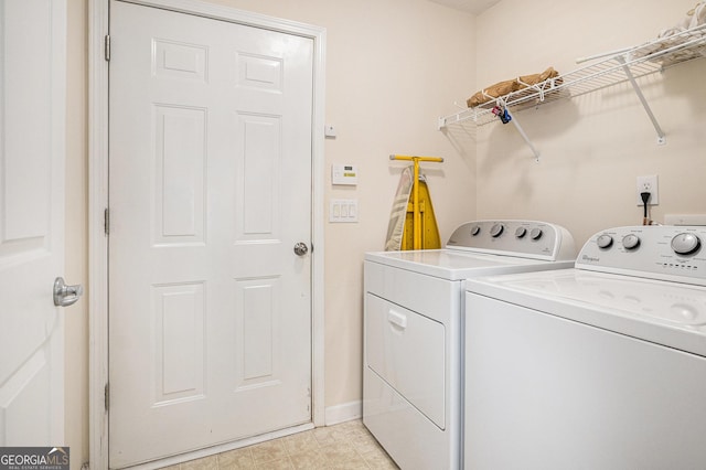 807 Ideal Pl, Winder, GA 30680 - washroom with independent washer and dryer and baseboards