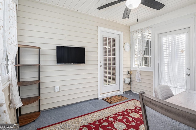 807 Ideal Pl, Winder, GA 30680 - doorway to property featuring a ceiling fan