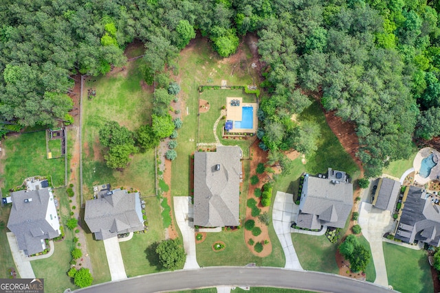 aerial overview of property's location featuring nearby suburban area