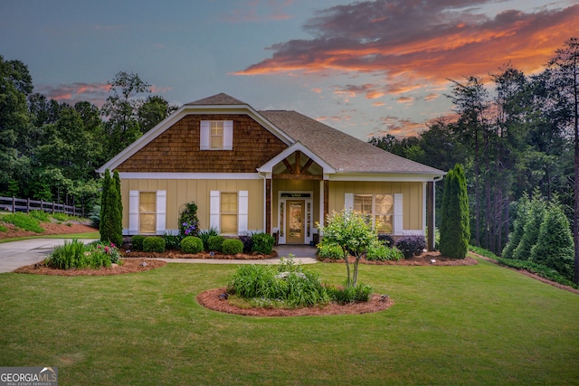 craftsman house featuring board and batten siding