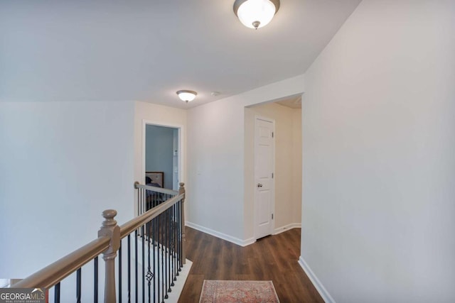 5730 Weddington Dr, Cumming, GA 30040 - hall with an upstairs landing and wood finished floors