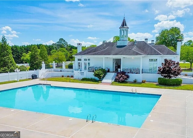 132 Tara Commons Dr, Loganville, GA 30052 - view of swimming pool with stairway