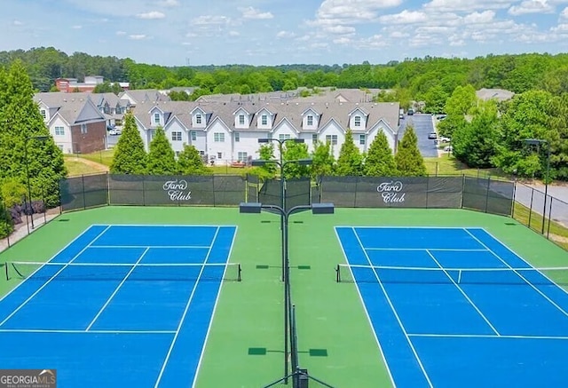 132 Tara Commons Dr, Loganville, GA 30052 - view of tennis court featuring a residential view and community basketball court