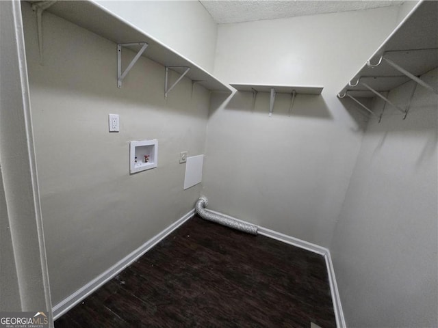 767 Vinson Pl SW, Atlanta, GA 30315 - clothes washing area with washer hookup, wood finished floors, and baseboards