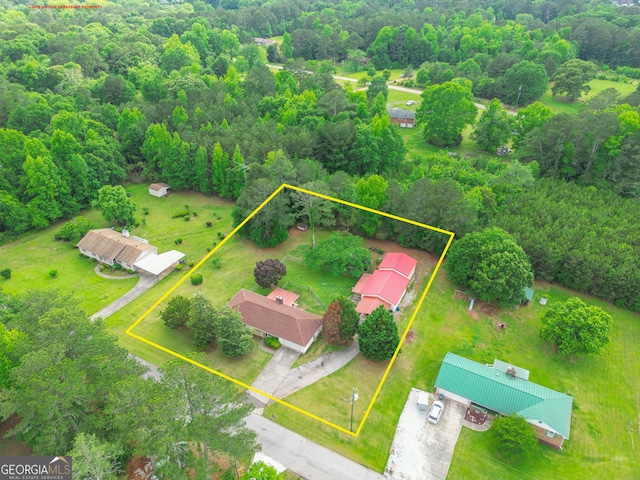 95 Stephens Dr, Covington, GA 30016 - aerial view of property's location with property boundaries highlighted and a forest