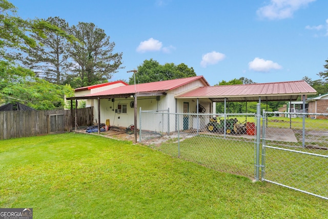 95 Stephens Dr, Covington, GA 30016 - rear view of property with metal roof and a gate