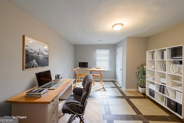 180 Old Airport Rd, Carrollton, GA 30116 - office with light tile patterned floors and baseboards