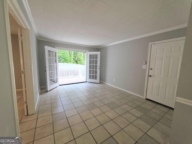 1212 Utoy Springs Rd Unit 46, Atlanta, GA 30331 - unfurnished room featuring ornamental molding, a textured ceiling, and light tile patterned flooring