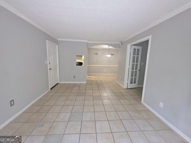 1212 Utoy Springs Rd Unit 46, Atlanta, GA 30331 - empty room with ornamental molding, arched walkways, and a textured ceiling