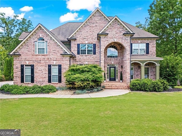 7493 Elderberry Dr, Douglasville, GA 30135 - view of front of property featuring brick siding and a front yard