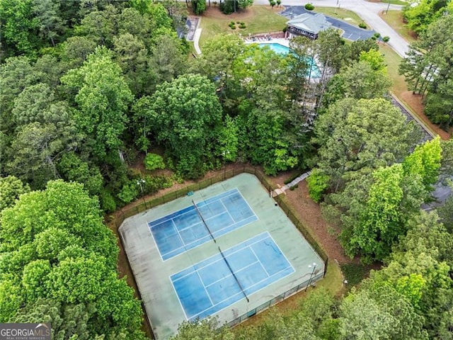 7493 Elderberry Dr, Douglasville, GA 30135 - drone / aerial view of a pool area