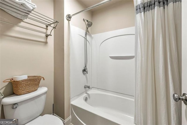 1399 Kilchis Falls Way, Braselton, GA 30517 - full bath featuring toilet and shower / bath combination with curtain