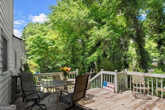 2458 Zachary Woods Dr, Marietta, GA 30064 - wooden terrace featuring outdoor dining area