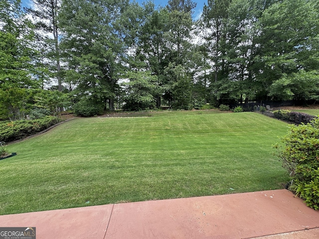 view of green lawn