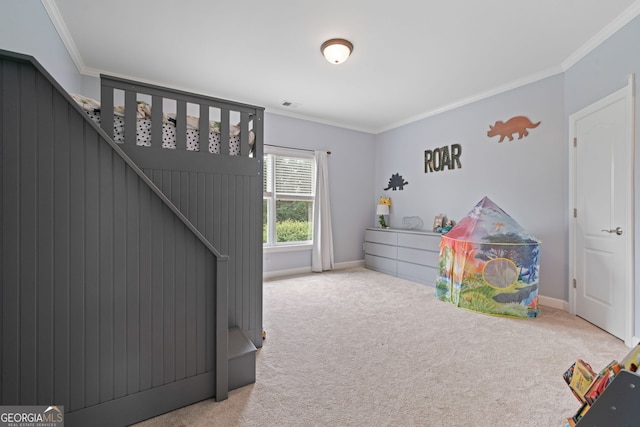 100 Braxton Way, Roswell, GA 30075 - carpeted bedroom featuring ornamental molding and baseboards