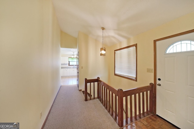 foyer with plenty of natural light