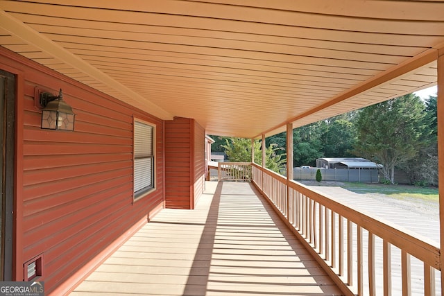 wooden deck with fence