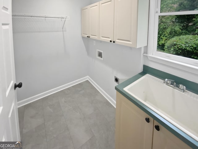 4345 Park Brooke Trce, Johns Creek, GA 30022 - washroom featuring cabinet space, washer hookup, and hookup for an electric dryer